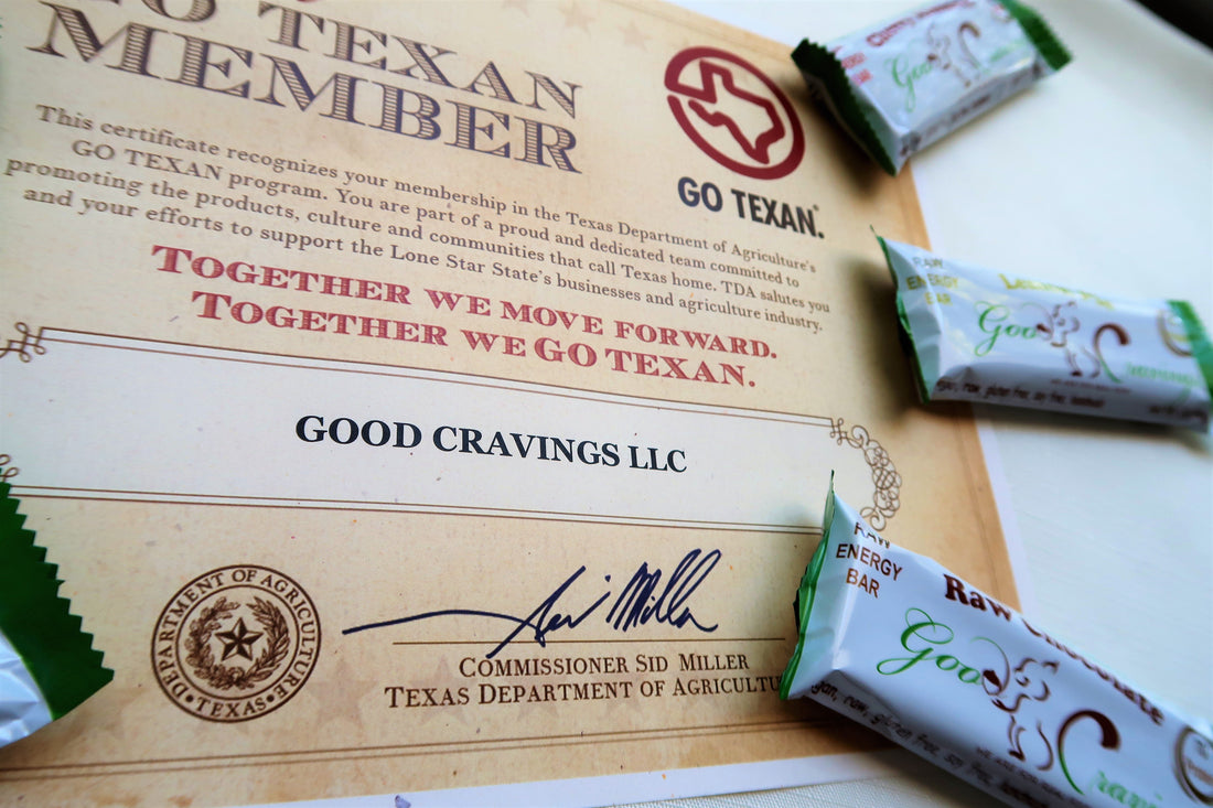 Good Cravings bars Go Texan product