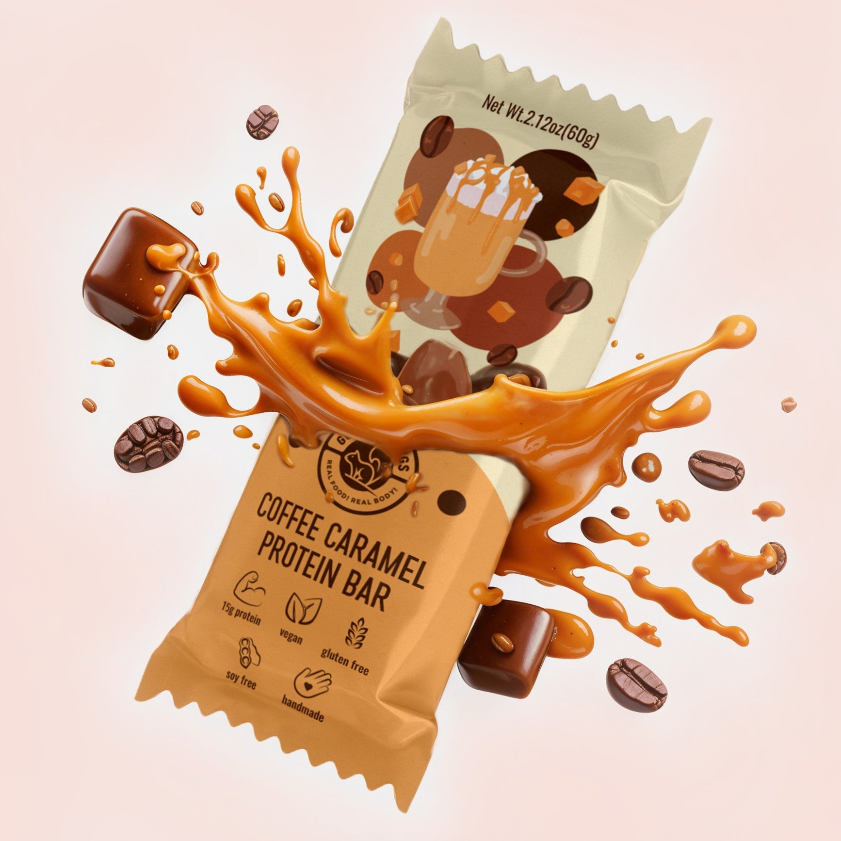 Coffee Caramel Raw Vegan Protein Bar