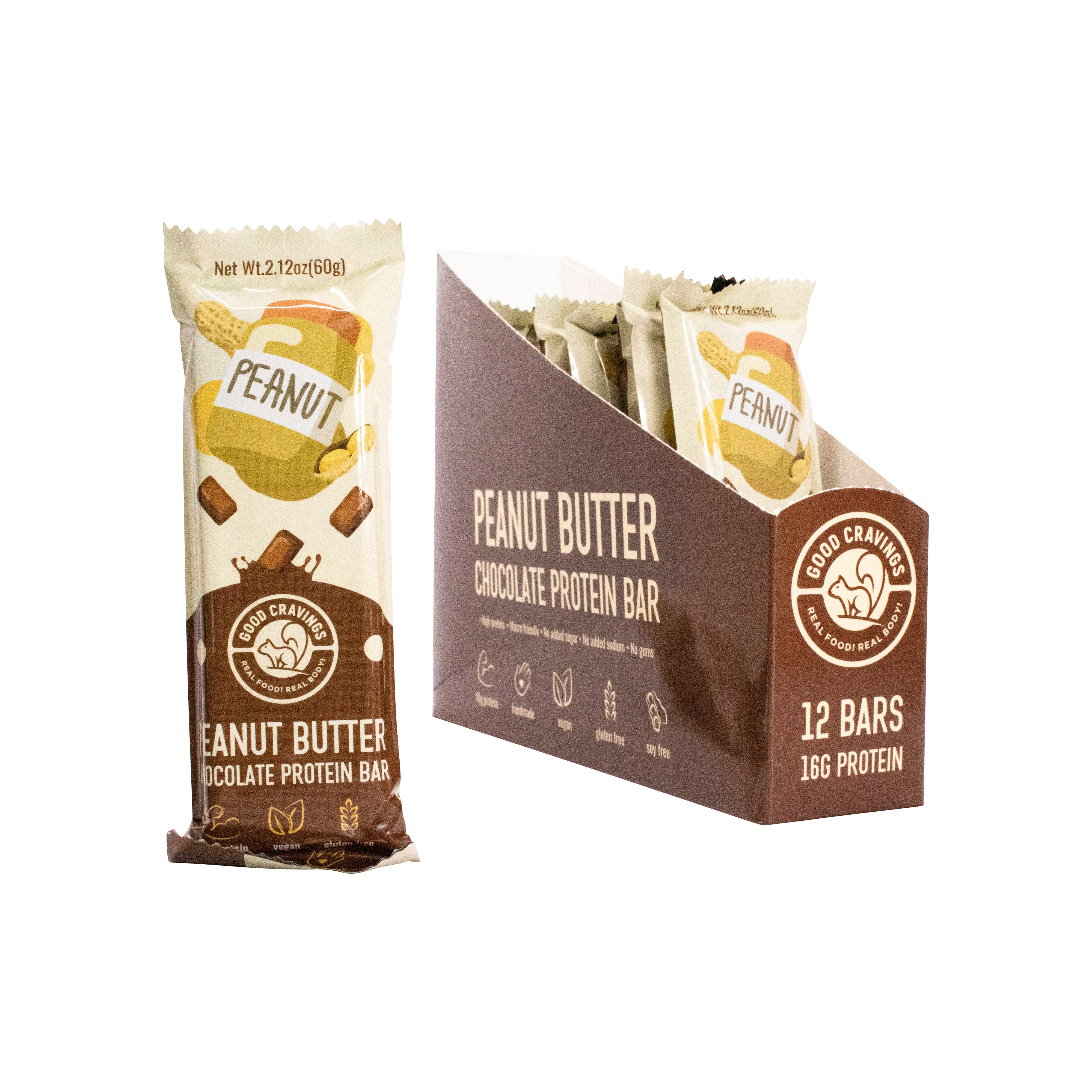 Peanut Butter Chocolate Raw Vegan Protein Bar – Good Cravings