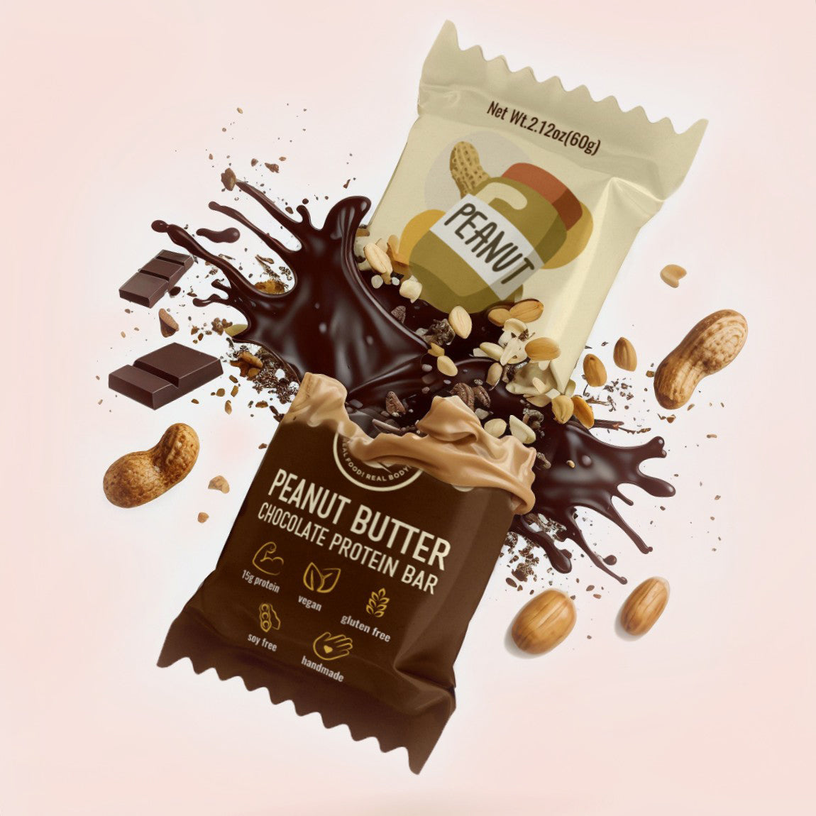 Peanut Butter Chocolate Raw Vegan Protein Bar