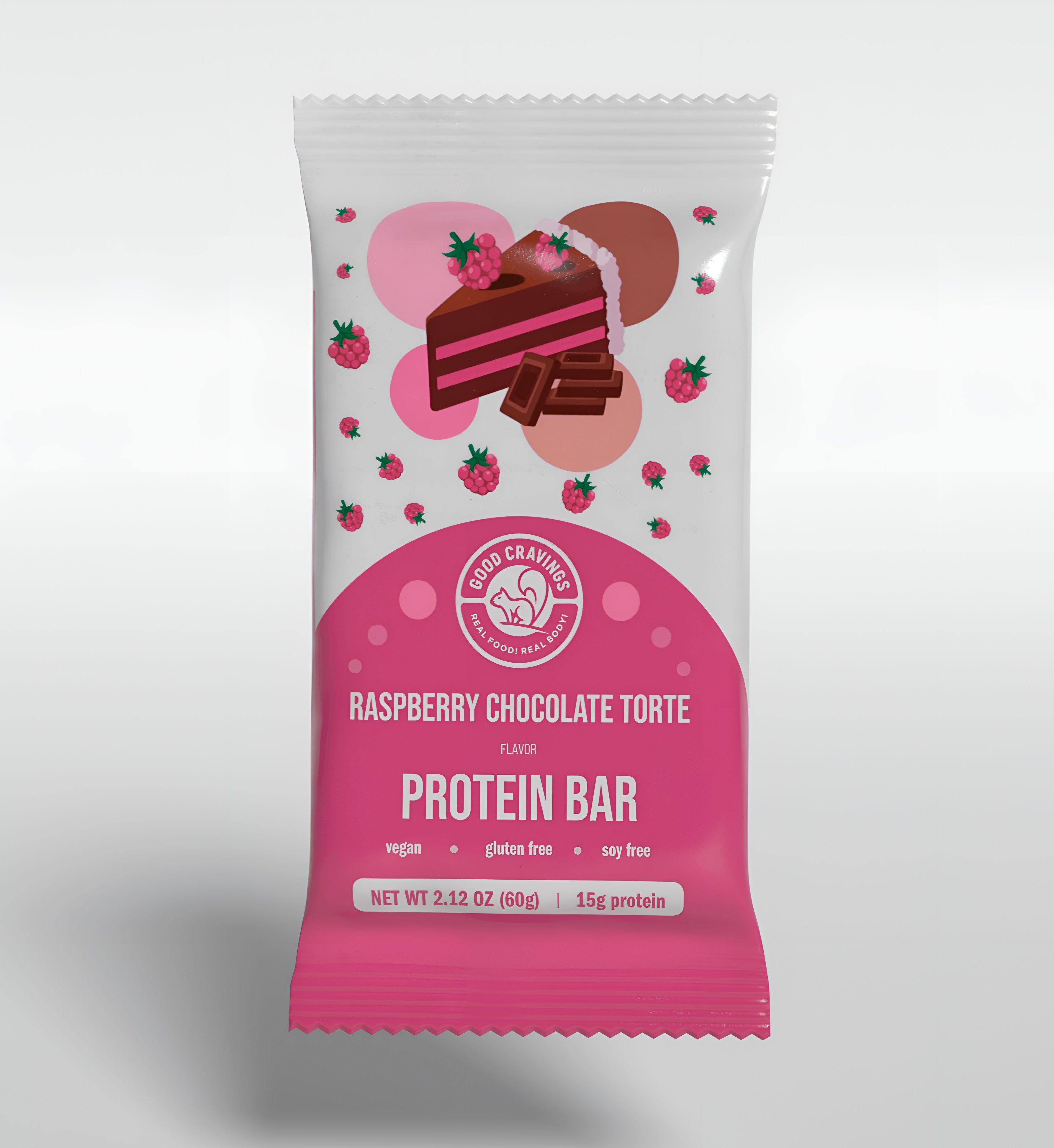 Raspberry Chocolate Torte with Acai & Cacao Nibs Vegan Protein Bar