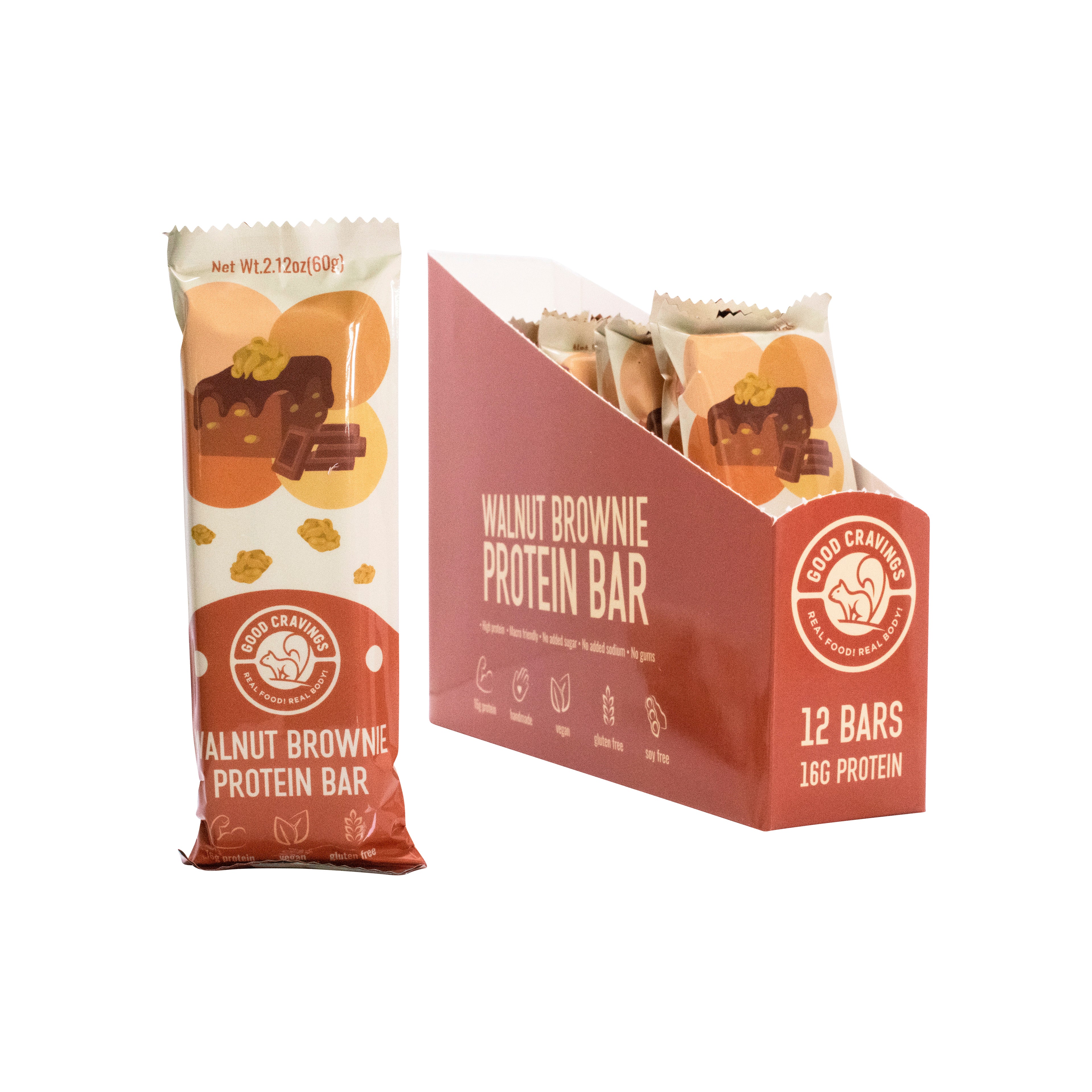 Walnut Brownie Raw Vegan Protein Bar