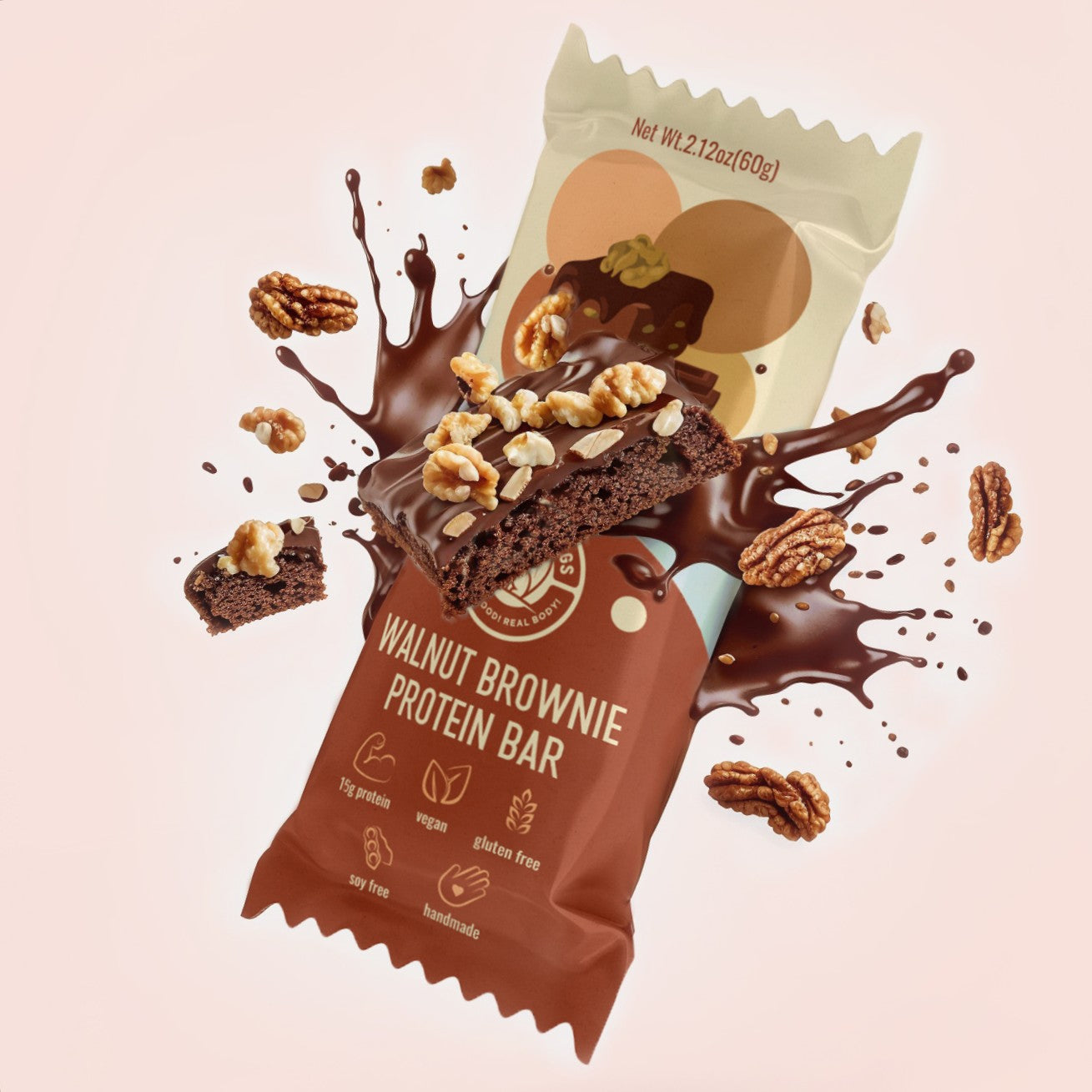 Walnut Brownie Raw Vegan Protein Bar